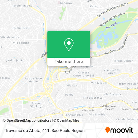 Travessa do Atleta, 411 map