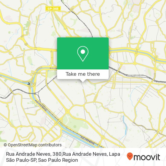 Mapa Rua Andrade Neves, 380,Rua Andrade Neves, Lapa São Paulo-SP