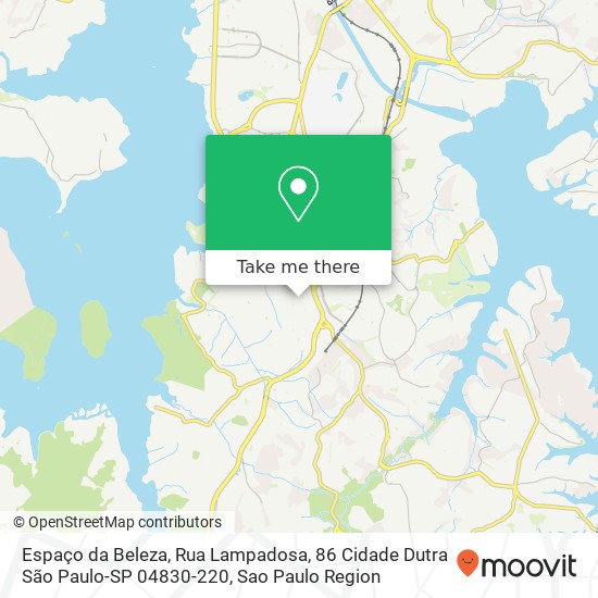 Mapa Espaço da Beleza, Rua Lampadosa, 86 Cidade Dutra São Paulo-SP 04830-220