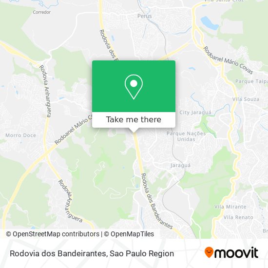 Rodovia dos Bandeirantes map