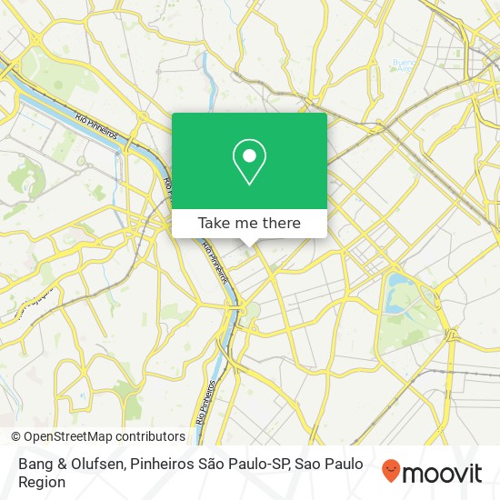 Mapa Bang & Olufsen, Pinheiros São Paulo-SP
