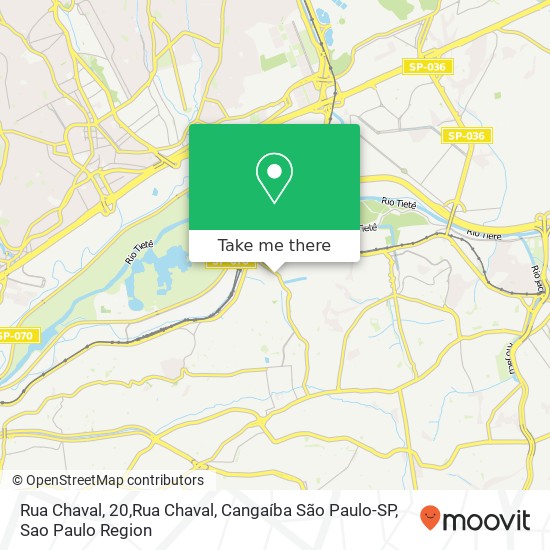 Mapa Rua Chaval, 20,Rua Chaval, Cangaíba São Paulo-SP