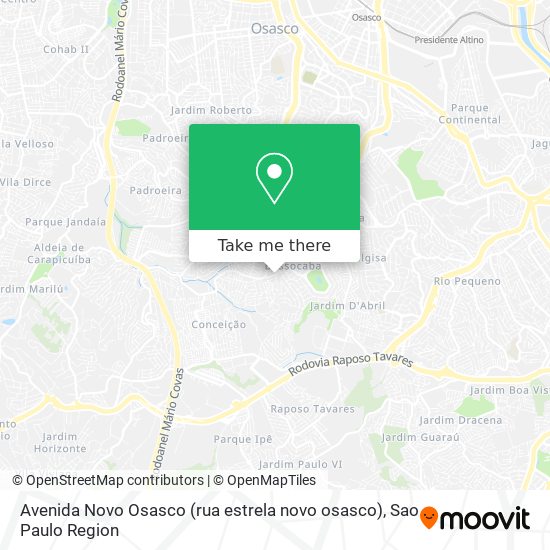 Avenida Novo Osasco (rua estrela novo osasco) map