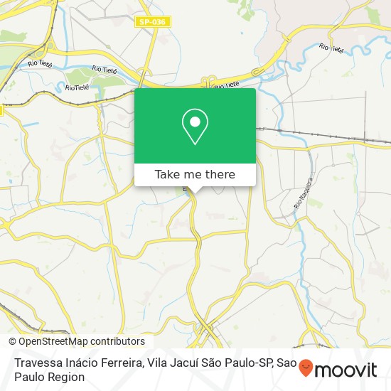 Mapa Travessa Inácio Ferreira, Vila Jacuí São Paulo-SP