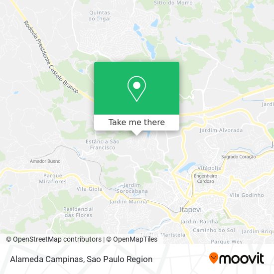 Alameda Campinas map