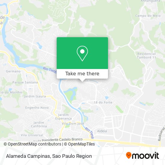 Alameda Campinas map