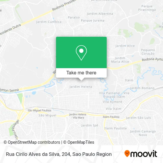 Rua Cirilo Alves da Silva, 204 map