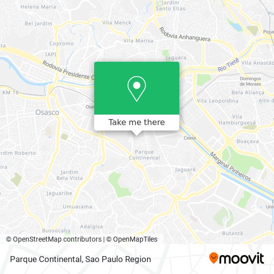 Parque Continental map