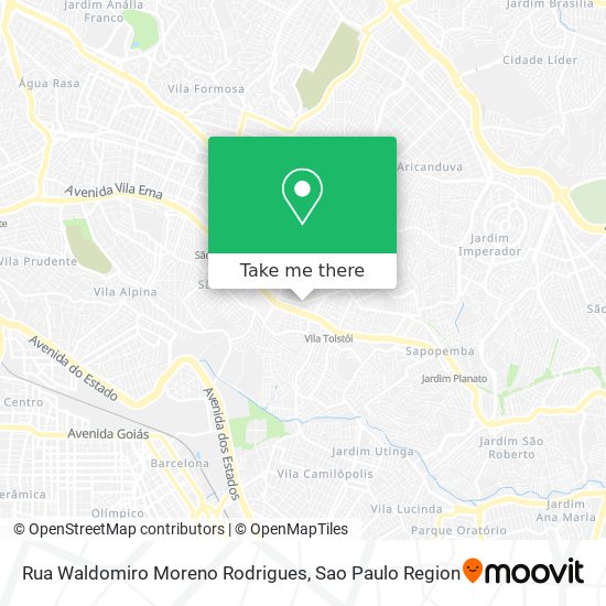 Mapa Rua Waldomiro Moreno Rodrigues