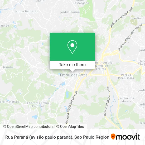 Mapa Rua Paraná (av são paulo paraná)