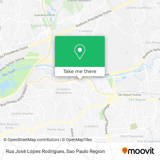Mapa Rua José Lopes Rodrigues