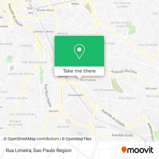 Rua Limeira map