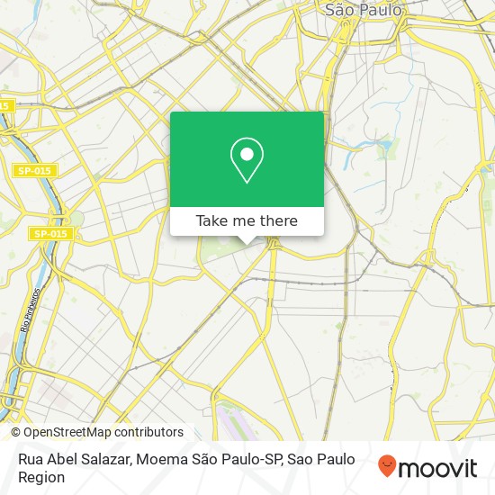 Mapa Rua Abel Salazar, Moema São Paulo-SP