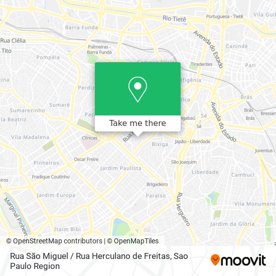 Mapa Rua São Miguel / Rua Herculano de Freitas