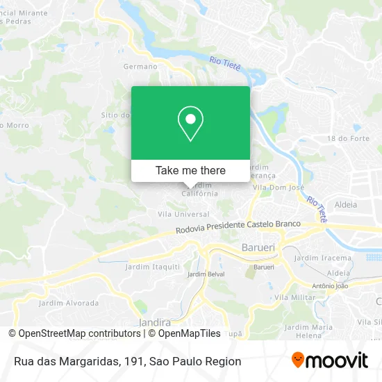 Rua das Margaridas, 191 map