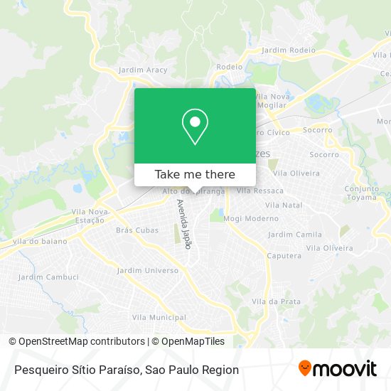 Pesqueiro Sítio Paraíso map