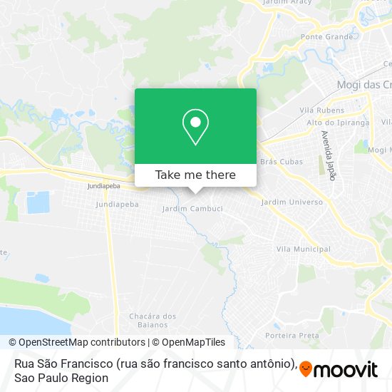 Mapa Rua São Francisco (rua são francisco santo antônio)