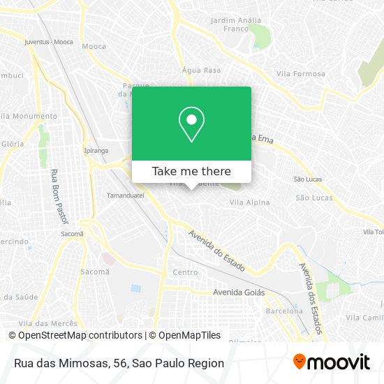 Rua das Mimosas, 56 map