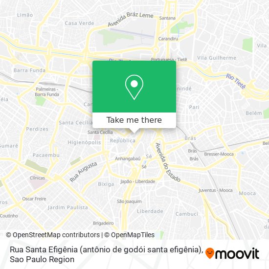 Rua Santa Efigênia (antônio de godói santa efigênia) map