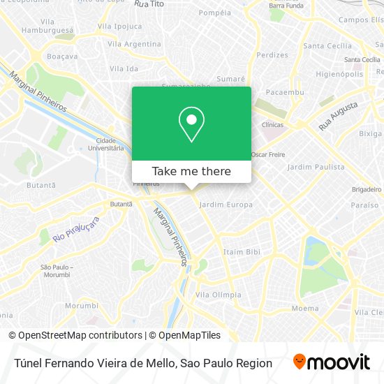 Túnel Fernando Vieira de Mello map