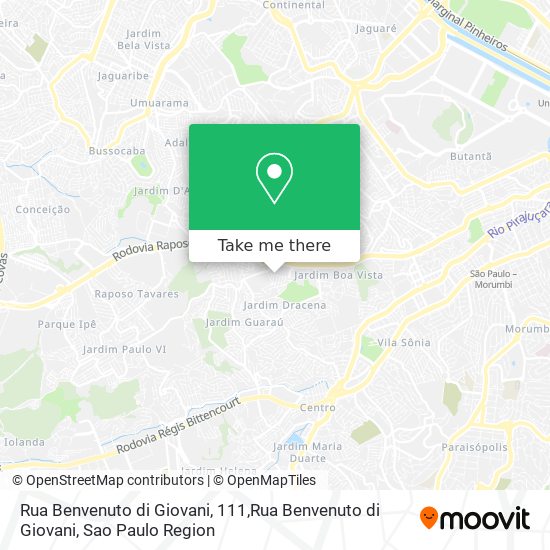 Rua Benvenuto di Giovani, 111,Rua Benvenuto di Giovani map