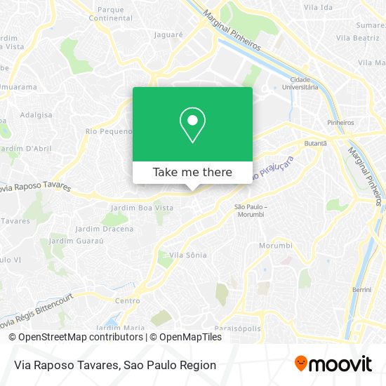 Via Raposo Tavares map