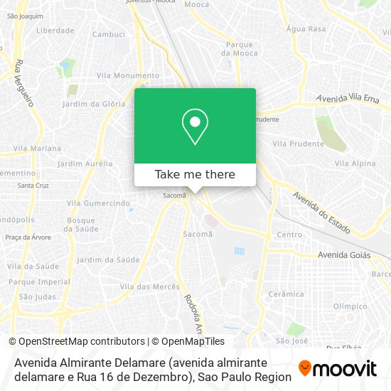 Mapa Avenida Almirante Delamare (avenida almirante delamare e Rua 16 de Dezembro)