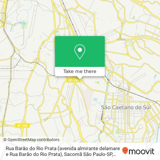 Rua Barão do Rio Prata (avenida almirante delamare e Rua Barão do Rio Prata), Sacomã São Paulo-SP map