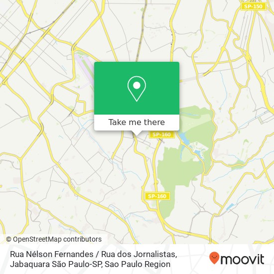 Rua Nélson Fernandes / Rua dos Jornalistas, Jabaquara São Paulo-SP map