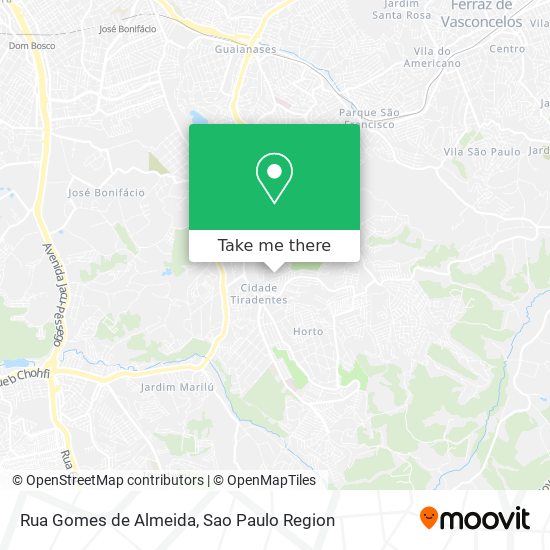 Mapa Rua Gomes de Almeida