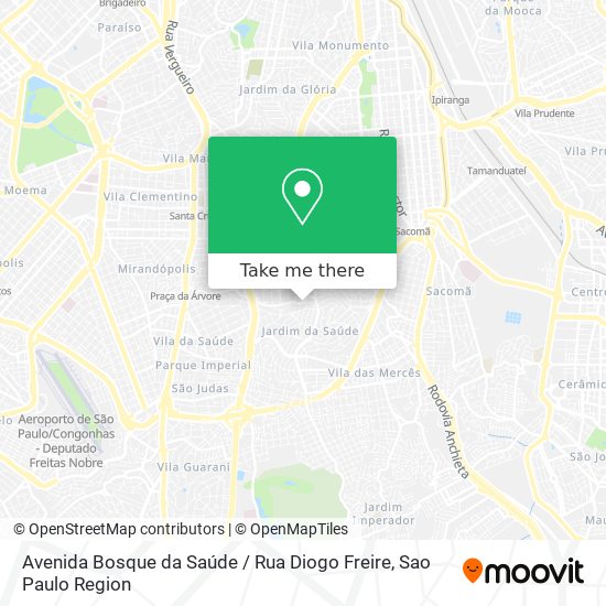 Avenida Bosque da Saúde / Rua Diogo Freire map