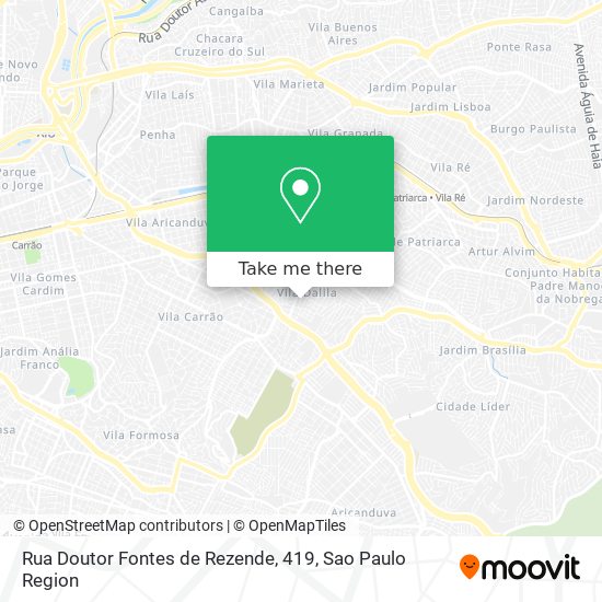 Rua Doutor Fontes de Rezende, 419 map