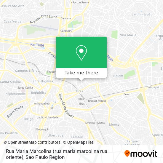 Mapa Rua Maria Marcolina (rua maria marcolina rua oriente)