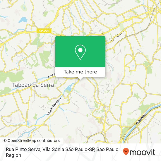 Mapa Rua Pinto Serva, Vila Sônia São Paulo-SP