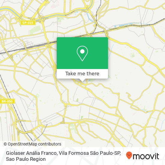 Giolaser Anália Franco, Vila Formosa São Paulo-SP map