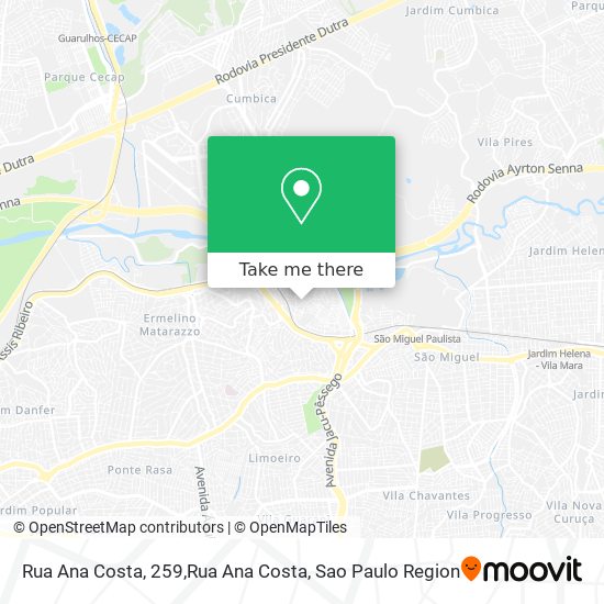 Mapa Rua Ana Costa, 259,Rua Ana Costa