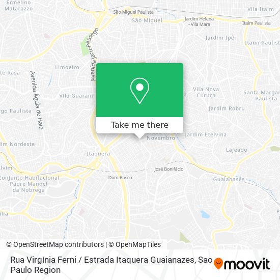 Mapa Rua Virgínia Ferni / Estrada Itaquera Guaianazes