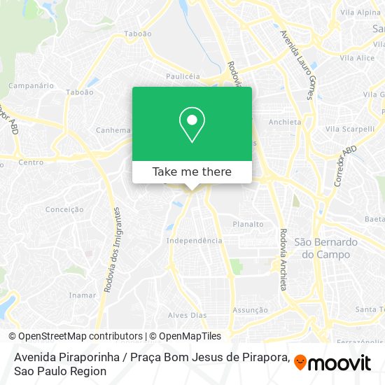 Avenida Piraporinha / Praça Bom Jesus de Pirapora map