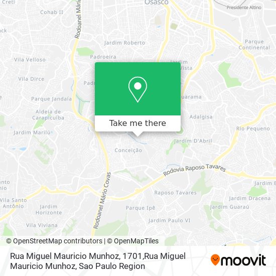 Rua Miguel Mauricio Munhoz, 1701,Rua Miguel Mauricio Munhoz map