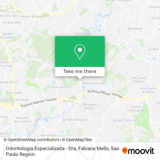 Odontologia Especializada - Dra. Fabiana Mello map