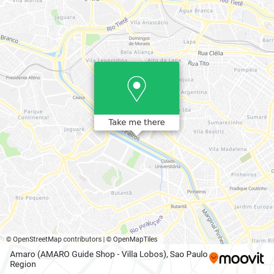 Mapa Amaro (AMARO Guide Shop - Villa Lobos)