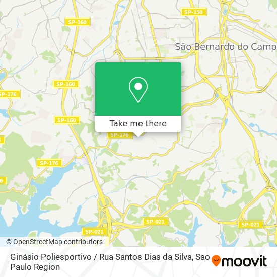 Mapa Ginásio Poliesportivo / Rua Santos Dias da Silva