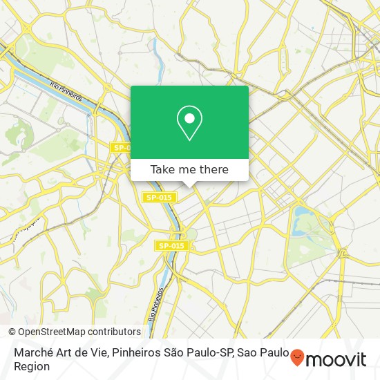 Mapa Marché Art de Vie, Pinheiros São Paulo-SP