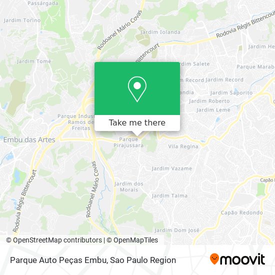 Mapa Parque Auto Peças Embu