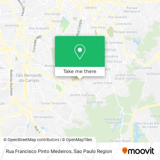 Mapa Rua Francisco Pinto Medeiros