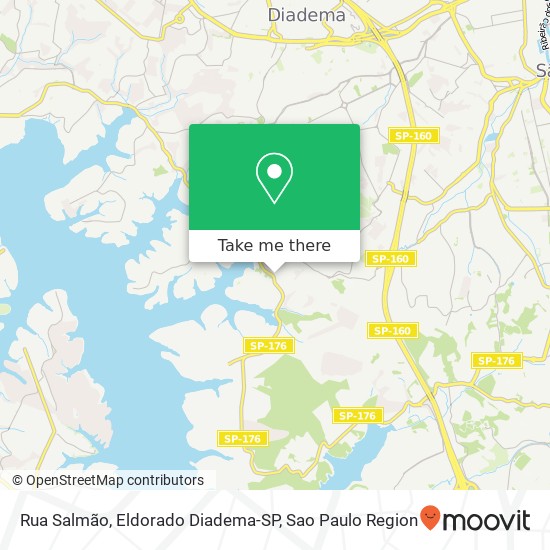 Mapa Rua Salmão, Eldorado Diadema-SP