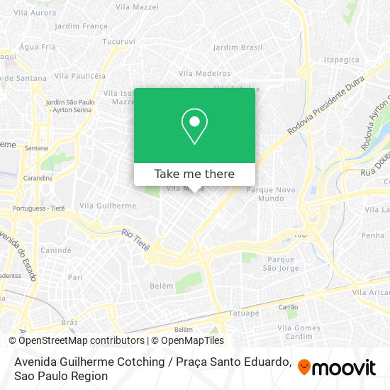 Avenida Guilherme Cotching / Praça Santo Eduardo map