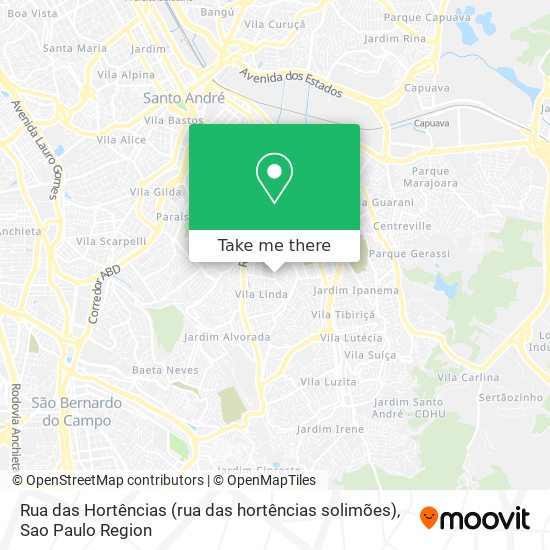 Rua das Hortências (rua das hortências solimões) map