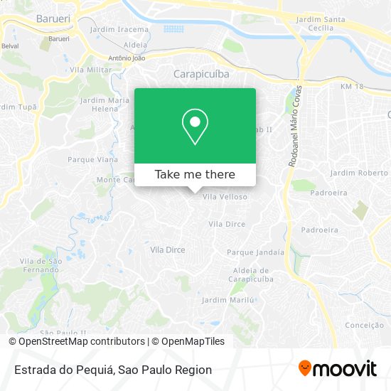 Estrada do Pequiá map