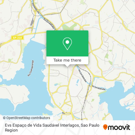 Evs Espaço de Vida Saudável Interlagos map